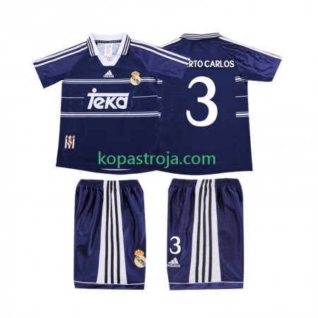 Billiga Fotbollströjor Real Madrid ROBERTO CARLOS 3 1999 Retro Barn Borta tröja 1998 Kortärmad